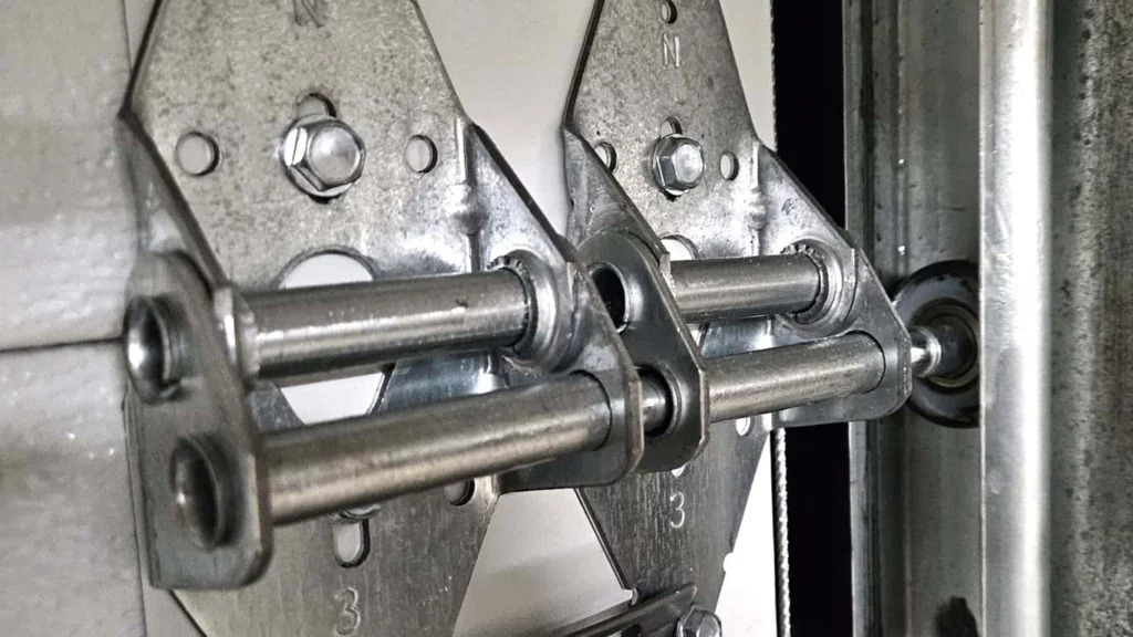 Garage door track repair